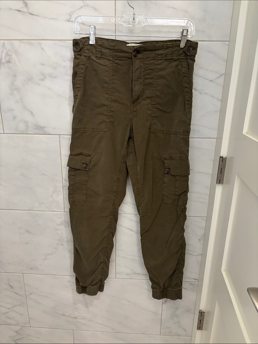 Anthropologie Olive Green Women's Cargo Jogger Pants size 26